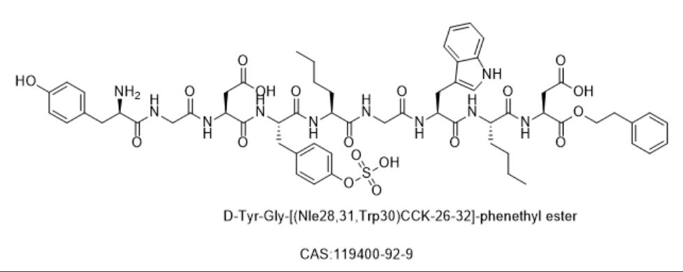 D-Tyr-Gly-[(Nle28,31,Trp30)CCK-26-32]-phenethyl ester,D-Tyr-Gly-[(Nle28,31,Trp30)CCK-26-32]-phenethyl ester