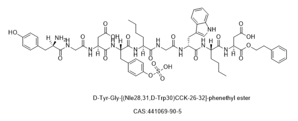 D-Tyr-Gly-[(Nle28,31,D-Trp30)CCK-26-32]-phenethyl ester,D-Tyr-Gly-[(Nle28,31,D-Trp30)CCK-26-32]-phenethyl ester
