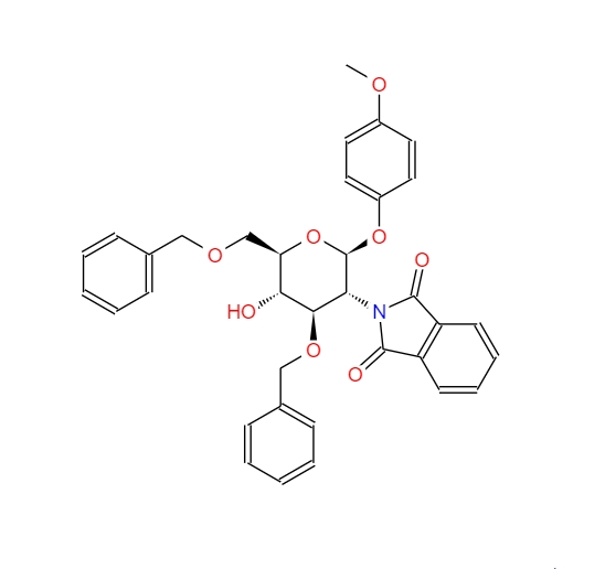 4-甲氧苯基3,6-二-O-苄基-2-脱氧-2-苯二甲酰亚氨基-Β-D-吡喃葡萄糖苷,4-Methoxyphenyl 3,6-Di-O-benzyl-2-deoxy-2-phthalimido-beta-D-glucopyranoside