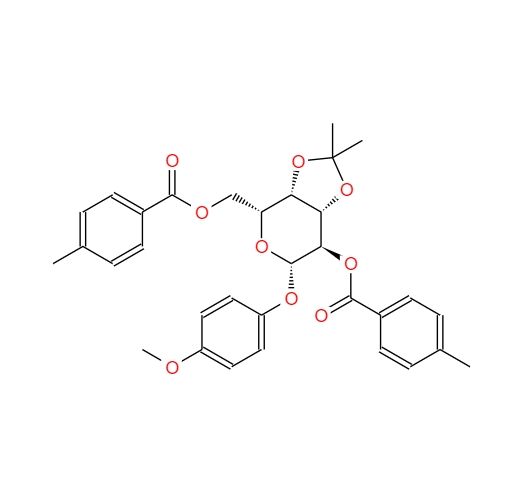 4-甲氧苯基-3,4-O-异亚丙基-2,6-二-O-(4-甲基苯甲酰)--D-吡喃半乳糖苷,4-Methoxyphenyl 3,4-O-Isopropylidene-2,6-bis-O-(4-methylbenzoyl)-beta-D-galactopyranoside