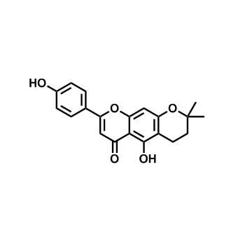 5-hydroxy-8-(4-hydroxyphenyl)-2,2-dimethyl-3,4-dihydro-2H,6H-pyrano[3,2-g]chromen-6-one,5-hydroxy-8-(4-hydroxyphenyl)-2,2-dimethyl-3,4-dihydro-2H,6H-pyrano[3,2-g]chromen-6-one