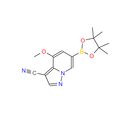 4-甲氧基-6-(4,4,5,5-四甲基-1,3,2-二氧硼雜環(huán)戊烷-2-基)吡唑并[1,5-A]吡啶-3-甲腈,4-Methoxy-6-(4,4,5,5-tetramethyl-1,3,2-dioxaborolan-2-yl)pyrazolo[1,5-a]pyridine-3-carbonitrile