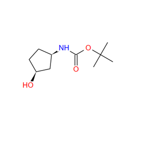 [(1R,3S)-3-羟基环戊基]氨基甲酸叔丁酯,Carbamic acid, [(1R,3S)-3-hydroxycyclopentyl]-, 1,1-dimethylethyl ester (9CI)