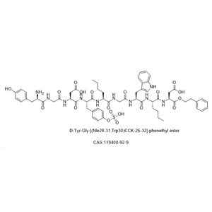 D-Tyr-Gly-[(Nle28,31,Trp30)CCK-26-32]-phenethyl ester