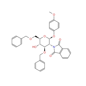 4-甲氧苯基3,6-二-O-苄基-2-脱氧-2-苯二甲酰亚氨基-Β-D-吡喃葡萄糖苷