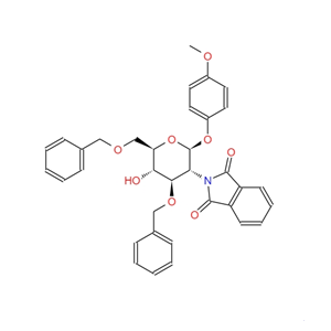 4-甲氧苯基3,6-二-O-苄基-2-脱氧-2-苯二甲酰亚氨基-Β-D-吡喃葡萄糖苷,4-Methoxyphenyl 3,6-Di-O-benzyl-2-deoxy-2-phthalimido-beta-D-glucopyranoside
