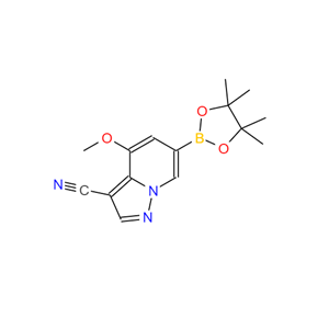 4-甲氧基-6-(4,4,5,5-四甲基-1,3,2-二氧硼杂环戊烷-2-基)吡唑并[1,5-A]吡啶-3-甲腈