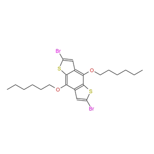 2,6-二溴-4,8-雙(己氧基)-苯并[1,2-B:4,5-B']二噻吩 359017-65-5