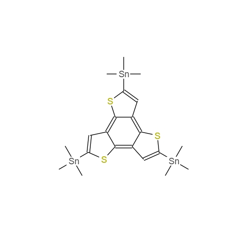 2,5,8-三(三甲基锡)苯并[1,2-B:3,4-B':5,6-B'']三噻吩,2,5,8-Tris(trimethylstannyl)benzo[1,2-b;3,4-b';5,6-b'']trithiophene