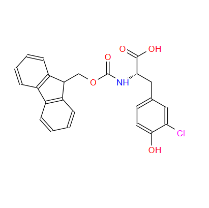 FMOC-L-3-氯酪氨酸,(S)-2-(((9H-fluoren-9-yl)methoxy)carbonylamino)-3-(3-chloro-4-hydroxyphenyl)propanoic acid