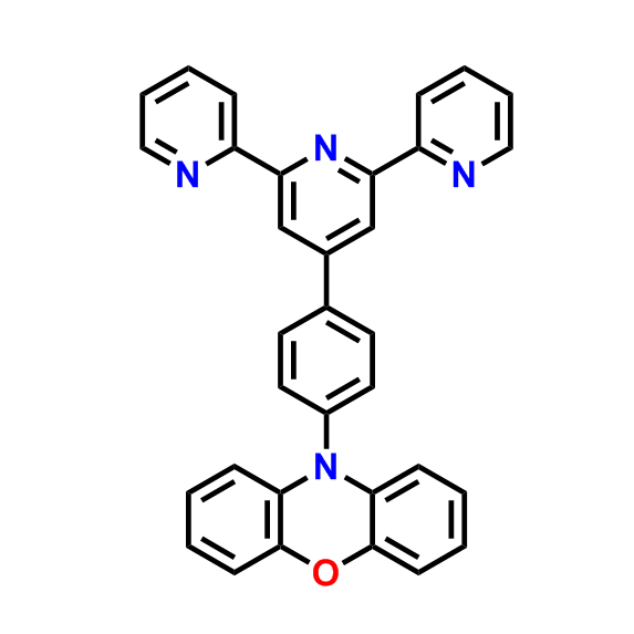 10-(4-([2,2':6',2''-terpyridin]-4'-yl)phenyl)-10H-phenoxazine,10-(4-([2,2':6',2''-terpyridin]-4'-yl)phenyl)-10H-phenoxazine