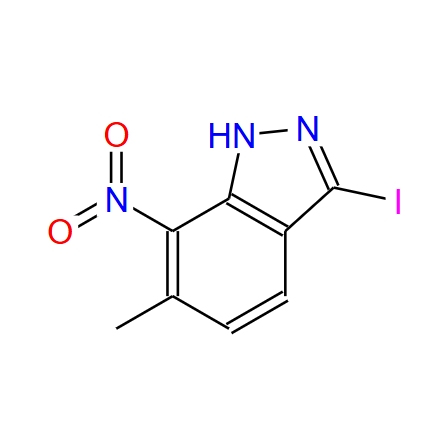 3-碘-6-甲基-7-硝基-2H-吲唑,3-Iodo-6-methyl-7-nitro-2h-indazole