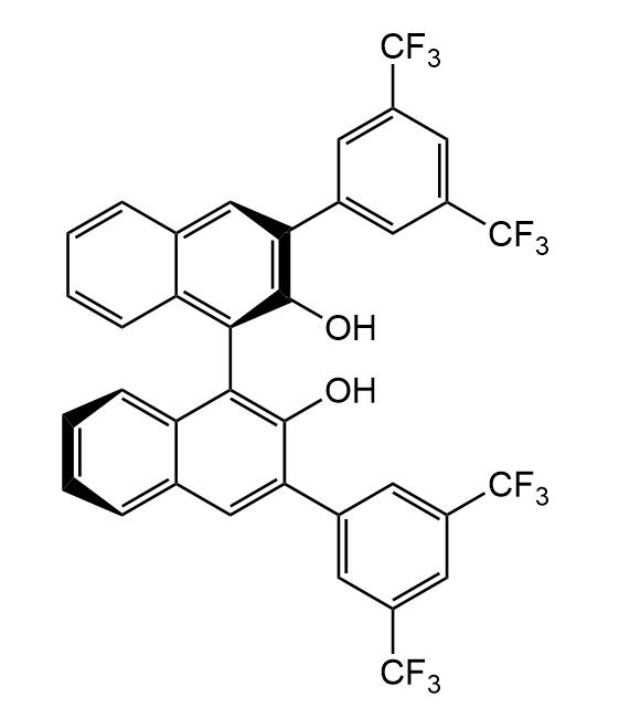 (R)-(+)-3,3′-双(3,5-双(三氟甲基)苯基)-1,1′-二-2-萘酚,(R)-3,3'-Bis(3,5-bis(trifluoromethyl)phenyl)-[1,1'-binaphthalene]-2,2'-diol