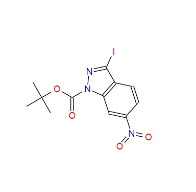 3-碘-6-硝基-1H-吲唑-1-羧酸叔丁基酯,1H-INDAZOLE-1-CARBOXYLIC ACID,3-IODO-6-NITRO-,1,1-DIMETHYLETHYL ESTER