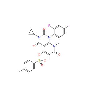 3-环丙基-1-(2-氟-4-碘苯基)-6,8-二甲基-2,4,7-三氧代1,2,3,4,7,8六氢,3-cyclopropyl-1-(2-fluoro-4-iodophenyl)-6,8-dimethyl-2,4,7-trioxo-1,2,3,4,7,8-hexahydropyrido[2,3-d]pyrimidin-5-yl 4-methylbenzenesulfonate