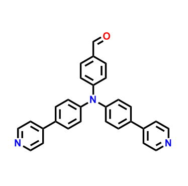 4-（双（4-（吡啶-4-基）苯基）氨基）苯甲醛,4-(bis(4-(pyridin-4-yl)phenyl)amino)benzaldehyde