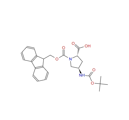 (2S,4R)-Fmoc-4-叔丁氧羰基氨基吡咯烷-2-甲酸,(2S,4R)-1-(((9H-Fluoren-9-yl)Methoxy)carbonyl)-4-((tert-butoxycarbonyl)aMino)pyrrolidine-2-carboxylic acid