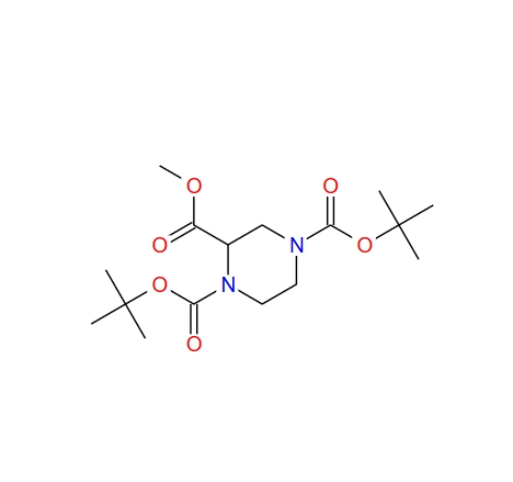 1,4-双(BOC)-2-哌嗪甲酸甲酯,1,4-DI-TERT-BUTYL 2-METHYL PIPERAZINE-1,2,4-TRICARBOXYLATE