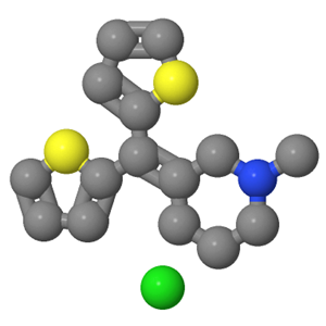 TIPEPIDINE HYDROCHLORIDE,Piperidine, 3-(di-2-thienylmethylene)-1-methyl-, hydrochloride (1:1)