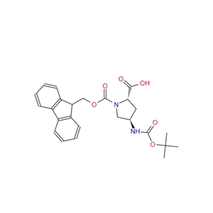 (2S,4R)-Fmoc-4-叔丁氧羰基氨基吡咯烷-2-甲酸,(2S,4R)-1-(((9H-Fluoren-9-yl)Methoxy)carbonyl)-4-((tert-butoxycarbonyl)aMino)pyrrolidine-2-carboxylic acid
