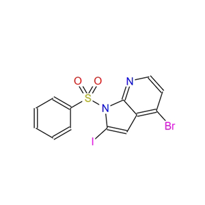 4-溴-2-碘-1-(苯磺酰基)-1H-吡咯并[2,3-B]吡啶 889939-26-8