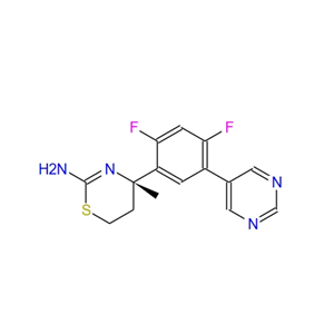 (S)-4-(2,4-二氟-5-(嘧啶-5-基)苯基)-4-甲基-5,6-二氢-4H-1,3-噻嗪-2-胺,LY2811376