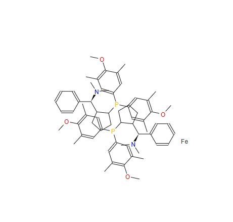 (S,S)-(-)-2,2'-双[-(N,N-二甲胺苯基甲基-1,1'-双二(3,5-二甲基-4-甲氧基苯基)磷]二茂铁,(ALPHAR,ALPHAR)-1,1'-BIS[ALPHA-(DIMETHYLAMINO)BENZYL]-(S,S)-2,2'-BIS[BIS(4-METHOXY-3,5-DIMETHYLPHENYL)PHOSPHINO]FERROCENE