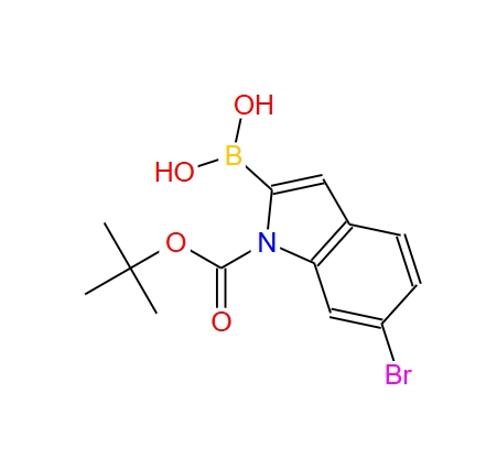 N-Boc-6-溴吲哚-2-硼酸,1-BOC-6-Bromo-indole-2-boronic acid
