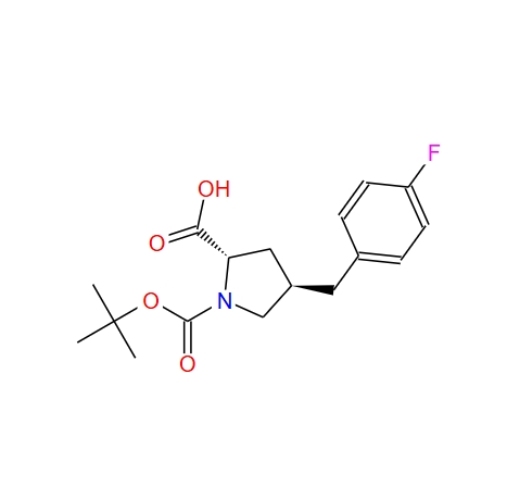 反-BOC-4-（4-氟芐基）-L-脯氨酸,(2S,4R)-1-(tert-butoxycarbonyl)-4-(4-fluorobenzyl)pyrrolidine-2-carboxylic acid