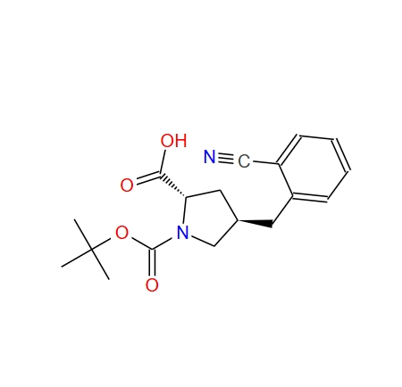 BOC-2-氰基芐基-L-脯氨酸,(2S,4R)-1-(tert-butoxycarbonyl)-4-(2-cyanobenzyl)pyrrolidine-2-carboxylic acid