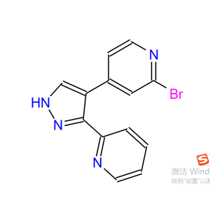 2-溴-4-[3-(2-吡啶)-1H-吡唑-4-基]吡啶,2-BROMO-4-(3-PYRIDIN-2-YL-1H-PYRAZOL-4-YL)-PYRIDINE