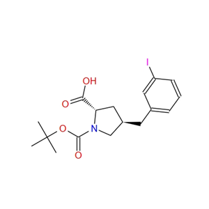 反-BOC-4-（3-碘苄基）-L-脯氨酸,(2S,4R)-1-(tert-butoxycarbonyl)-4-(3-iodobenzyl)pyrrolidine-2-carboxylic acid