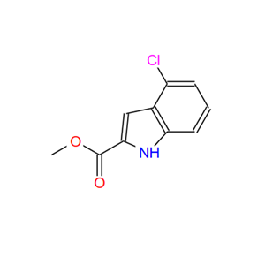230291-43-7；4-氯-2-吲哚甲酸甲酯；1H-Indole-2-carboxylic acid, 4-chloro-, Methyl ester