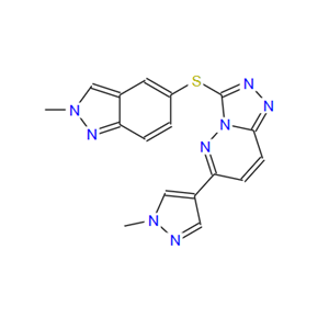 1357072-61-7；3-[(2-甲基-2H-吲唑-5-基)硫基]-6-(1-甲基-1H-吡唑-4-基)-1,2,4-三唑并[4,3-B]哒嗪