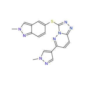 3-[(2-甲基-2H-吲唑-5-基)硫基]-6-(1-甲基-1H-吡唑-4-基)-1,2,4-三唑并[4,3-B]哒嗪,c-Met inhibitor 1