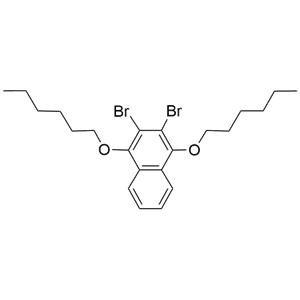 2,3-二溴-1,4-双（己氧基）萘,2,3-Dibromo-1,4-bis(hexyloxy)naphthalene
