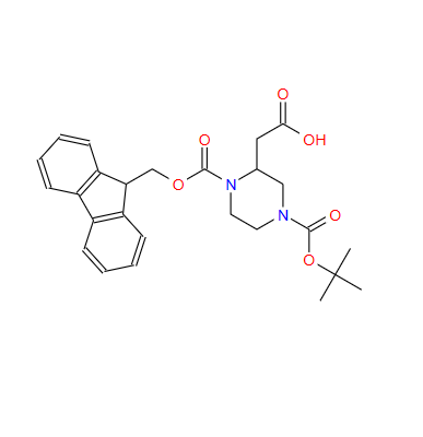 4-Boc-1-Fmoc-2-哌嗪乙酸,4-Boc-1-Fmoc-2-Piperazine acetic acid