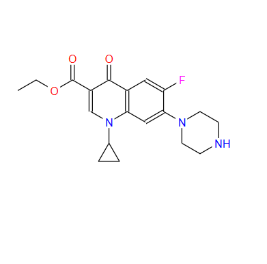 1-环丙基-6-氟-4-氧代-7-哌嗪基-1,4-二氢-喹啉-3-羧酸乙酯,3-Quinolinecarboxylic acid, 1-cyclopropyl-6-fluoro-1,4-dihydro-4-oxo-7-(1-piperazinyl)-, ethyl ester