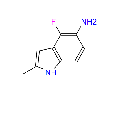 5-氨基-4-氟-2-甲基吲哚,1H-Indol-5-amine,4-fluoro-2-methyl-(9CI)