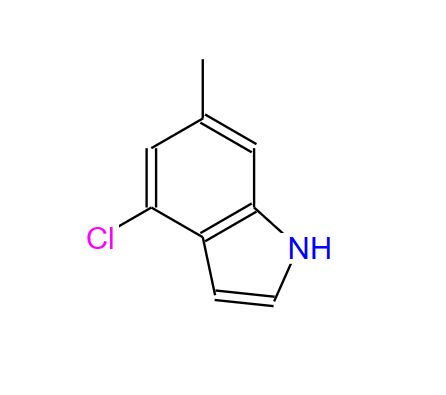 4-氯-6-甲基-1H-吲哚,1H-Indole, 4-chloro-6-Methyl-