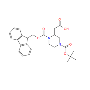 4-Boc-1-Fmoc-2-哌嗪乙酸,4-Boc-1-Fmoc-2-Piperazine acetic acid