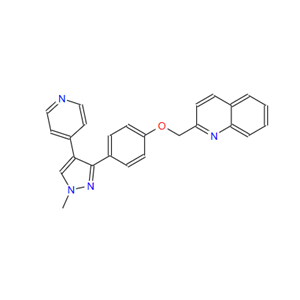 898562-94-2?；2-[[4-[1-甲基-4-(4-吡啶基)-1H-吡唑-3-基]苯氧基]甲基]-喹啉
