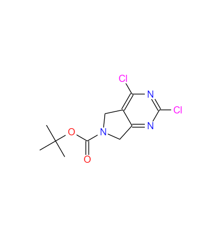 N-Boc,2,4-二氯嘧啶－5—氢(3,4)吡咯,tert-butyl 2,4-dichloro-5,7-dihydropyrrolo[3,4-d]pyrimidine-6-carboxylate