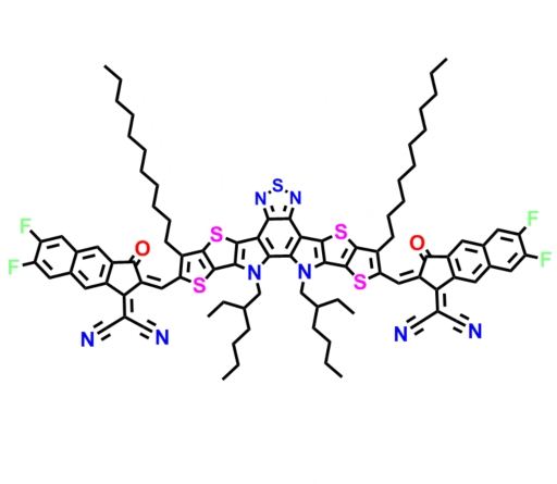 2,2'-((2Z,2'Z)-((12,13-bis(2-ethylhexyl)-3,9-diundecyl-12,13-dihydro-[1,2,5]thiadiazolo[3,4-e]thieno[2'',3'':4',5']thieno[2',3':4,5]pyrrolo[3,2-g]thieno[2',3':4,2,2'-((2Z,2'Z)-((12,13-bis(2-ethylhexyl)-3,9-diundecyl-12,13-dihydro-[1,2,5]thiadiazolo[3,4-e]thieno[2'',3'':4',5']thieno[2',3':4,5]pyrrolo[3,2-g]thieno