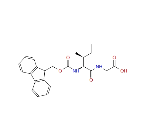 N-醛PHA-(9-芴基甲基OXY羰基)-L-異LEUCINYL-甘氨酸 (FMOC-L-異亮氨酰-甘氨酸),[(1S,2S)-1-({2-[(9H-fluoren-9-yl)methoxy]-2-oxoethyl}carbamoyl)-2-methylbutyl]carbamic acid