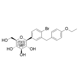 达格列净杂质10,(2S,3R,4R,5S,6R)-2-(4-bromo-3-(4-ethoxybenzyl)phenyl)-6- (hydroxymethyl)tetrahydro-2H-pyran-3,4,5-triol