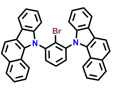 11,11'-（2-溴-1,3-亚苯基）双（11H-苯并[a]咔唑）,11,11'-(2-bromo-1,3-phenylene)bis(11H-benzo[a]carbazole) C38H23BrN2