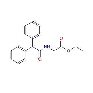 (2,2-二苯乙酰基)甘氨酸乙酯,ethyl 2-[(2,2-diphenylacetyl)amino]acetate