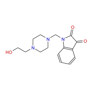 1-((4-(2-羟乙基)哌嗪-1-基)甲基)吲哚炔-2,3-二酮,1-[4-(2-HYDROXY-ETHYL)-PIPERAZIN-1-YLMETHYL]-1H-INDOLE-2,3-DIONE