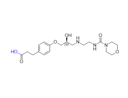 兰地洛尔杂质11,(S)-3-(4-(2-hydroxy-3-((2-(morpholine-4-carboxamido)ethyl)amino)pr opoxy)phenyl)propanoic acid